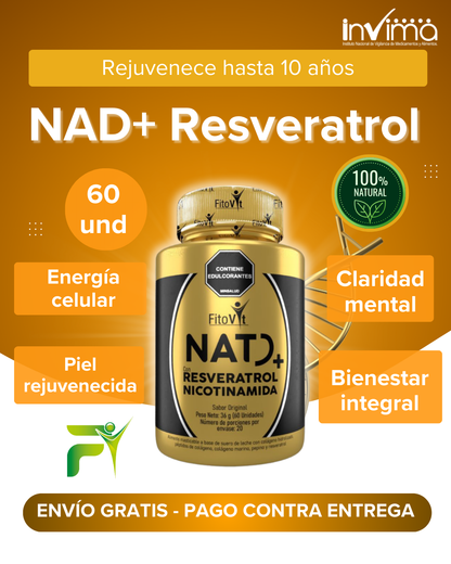 NAD RESVERATROL +NICOTINAMIDA X60UND