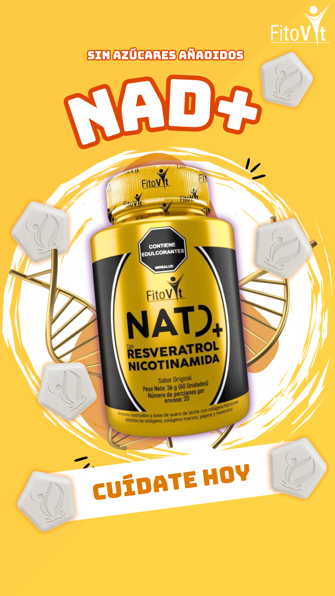 NAD RESVERATROL +NICOTINAMIDA X60UND